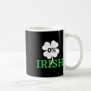 Taza De Café Cero Por Ciento Irlandés Suerte Shamrock 0% Día de