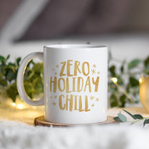 Cero vacaciones chill purpurinas  Navidades mug