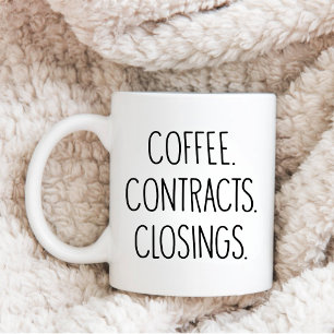 Taza De Café CERRACIÓN DE CONTRATOS DE CAFÉ DE BROKER Real Esta