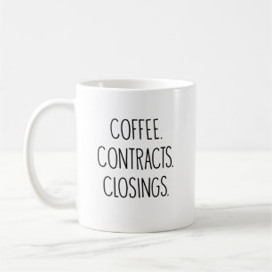 Taza De Café CERRAR CONTRATOS DE CAFÉ DEL Agente Inmobiliario R