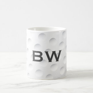 Taza De Café Cerrar el Monograma de Golf