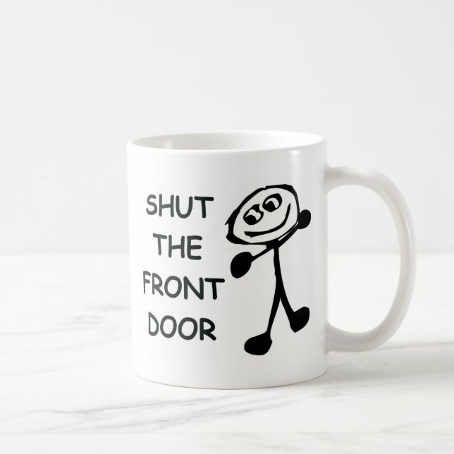 Taza De Café Cerrar El Personalizado De La Puerta Delantera (Derecha)