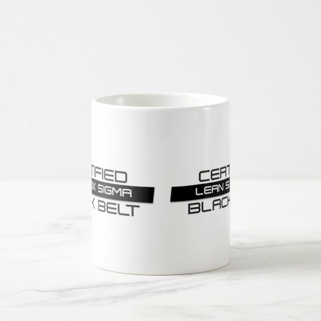 Taza De Café Certificado Lean Six Sigma Black Belt Coffee Mug (Centro)