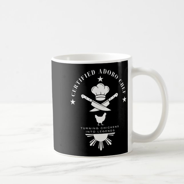 Taza De Café Certified Adobo Chef New Filino Graphics Statement (Derecha)