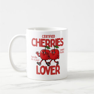 Taza De Café Certified Cherries Lover Mug Sweet Twins Gift