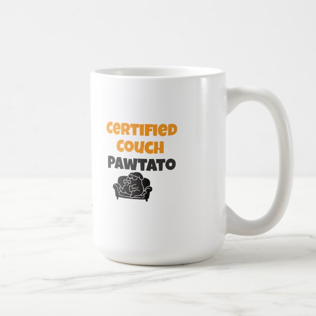 Taza De Café Certified Couch Pawtato (Derecha)