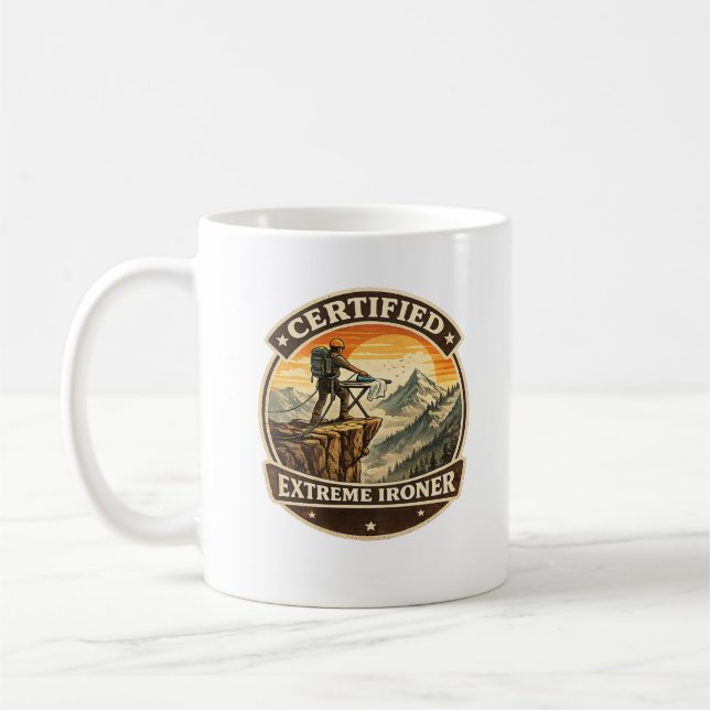 Taza De Café Certified Extreme Ironer Mountain Adventure Mug (Izquierda)