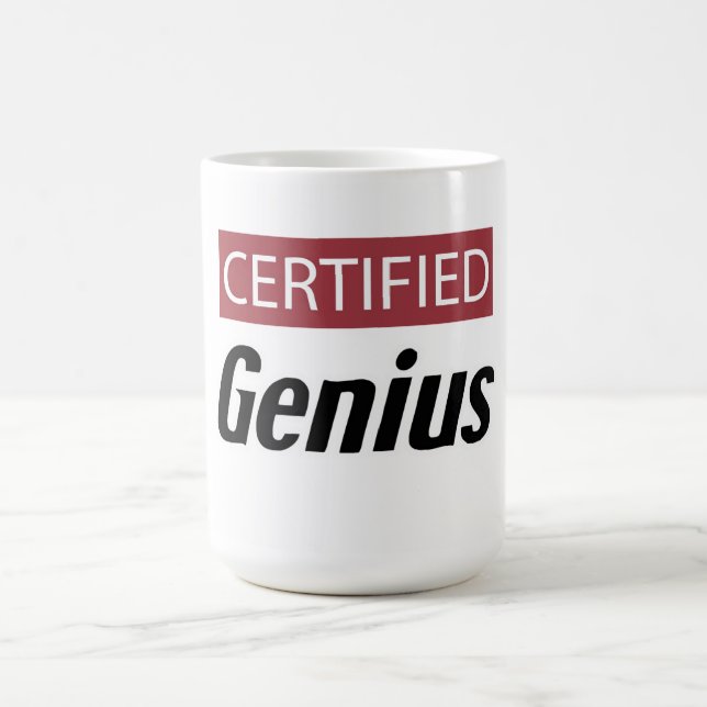 Taza De Café Certified Genius (Centro)
