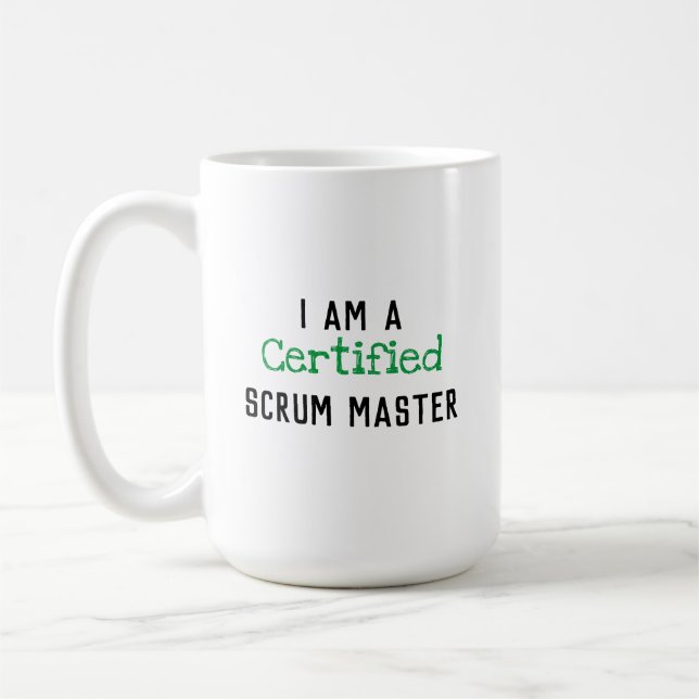 Taza De Café Certified SCRUM MASTER (Izquierda)