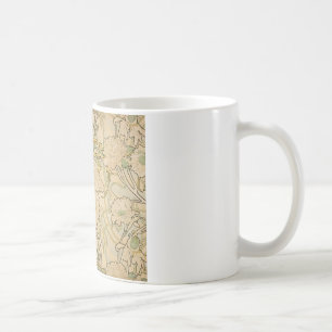 Taza De Café Cervatillo 1897 de los rosas del Peony de los