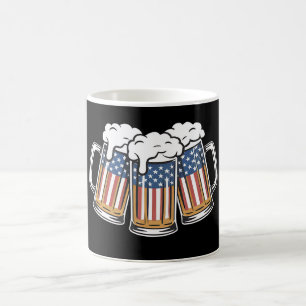 Taza De Café Cerveza 4 de julio bandera americana estadounidens