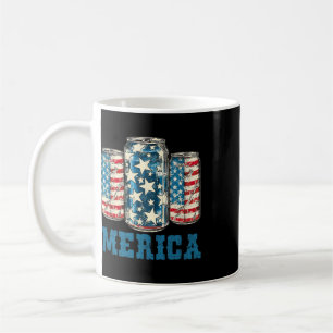 Taza De Café Cerveza bandera americana divertida 4 de julio Mer