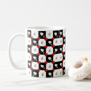 Taza De Café Cerveza Blanca Teddy Oso Rojo Corazón Mug