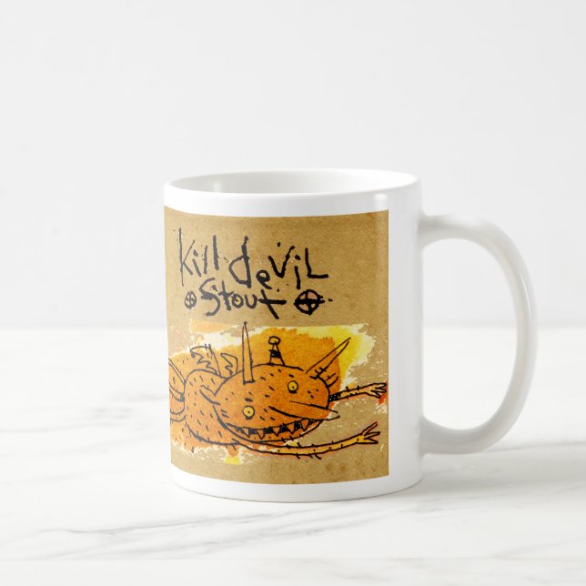 Taza De Café Cerveza de malta del diablo de la matanza (Derecha)
