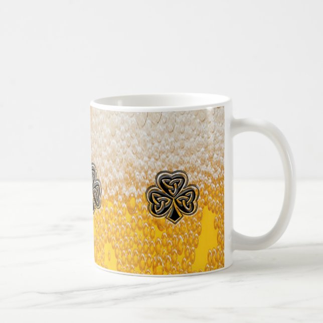 Taza De Café Cerveza divertida de moda Irlandés de suerte shamr (Derecha)