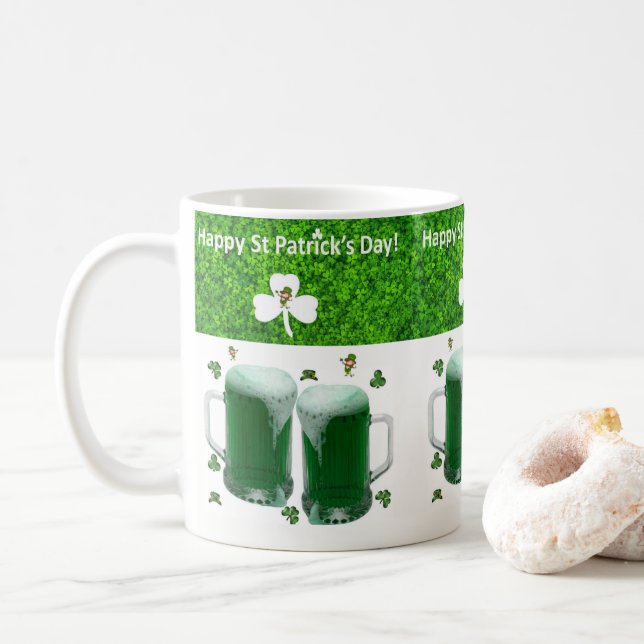 Taza De Café Cerveza Mug del Día de San Patricio (Con donut)