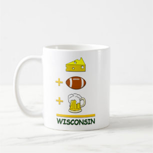 Taza De Café Cerveza Wisconsin del fútbol del queso divertido