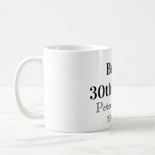 Taza De Café Cervezas para cumpleaños 30 nombre fecha hombre el