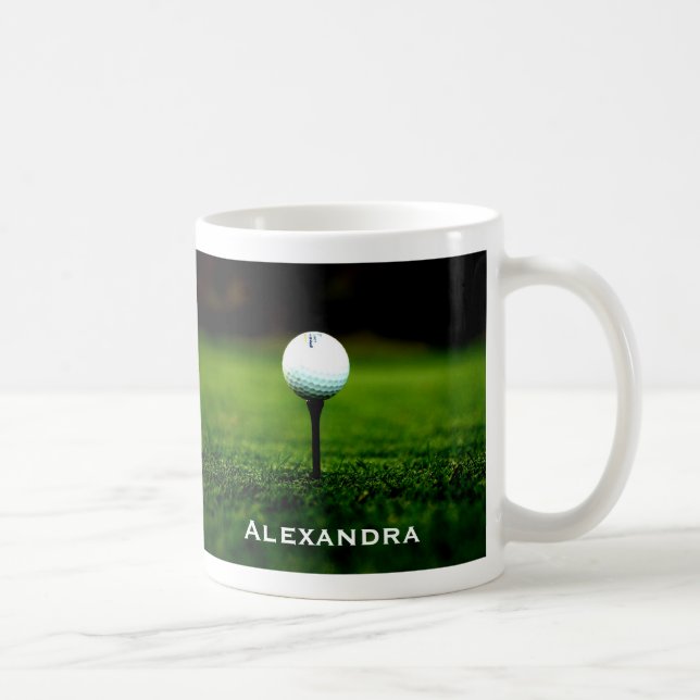 Taza De Café Césped de la hierba verde y pelota de (Derecha)