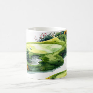 Taza De Café Césped de práctica de golf