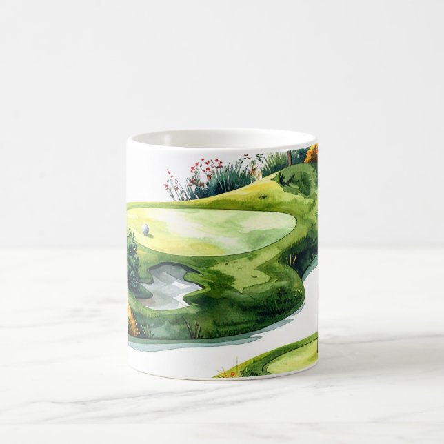 Taza De Café Césped de práctica de golf (Centro)