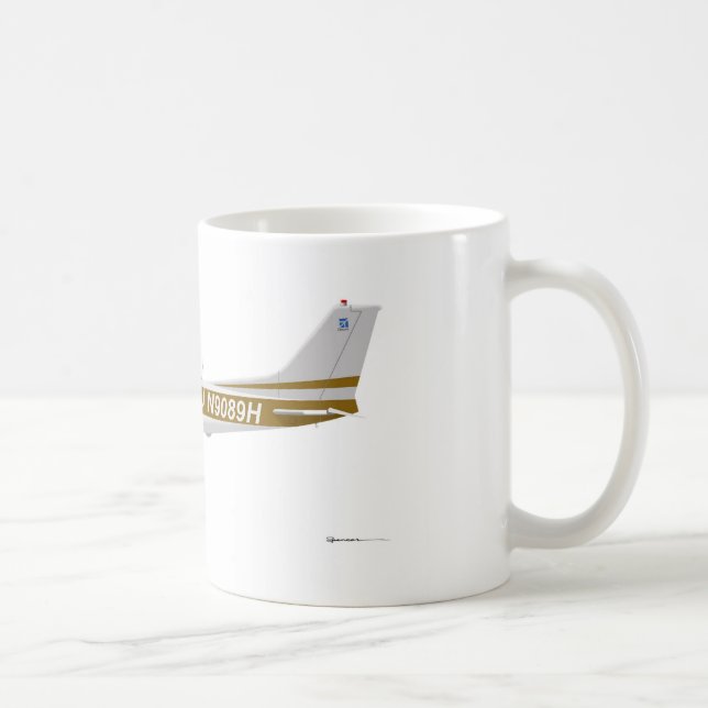 Taza De Café Cessna 172 Skyhawk Brown (Derecha)