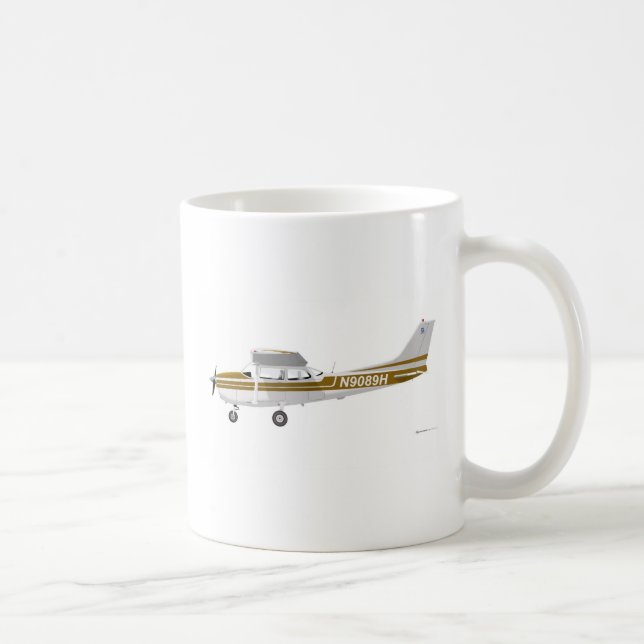 Taza De Café Cessna 172 Skyhawk Brown (Derecha)