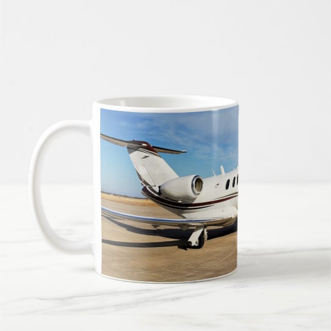 Taza De Café Cessna CitationJet CJ1 Airplane Mug (Izquierda)