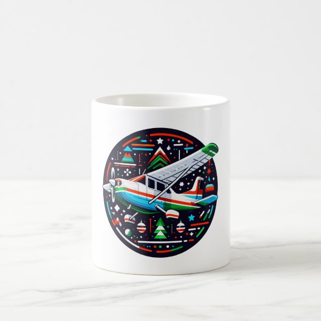 Taza De Café Cessna Navidades Mug (Centro)