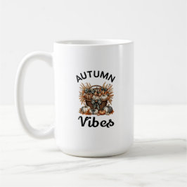 Taza De Café Cesta de calabaza de vibes de otoño