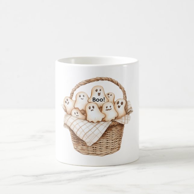 Taza De Café Cesta de Fantasmas Halloween (Centro)