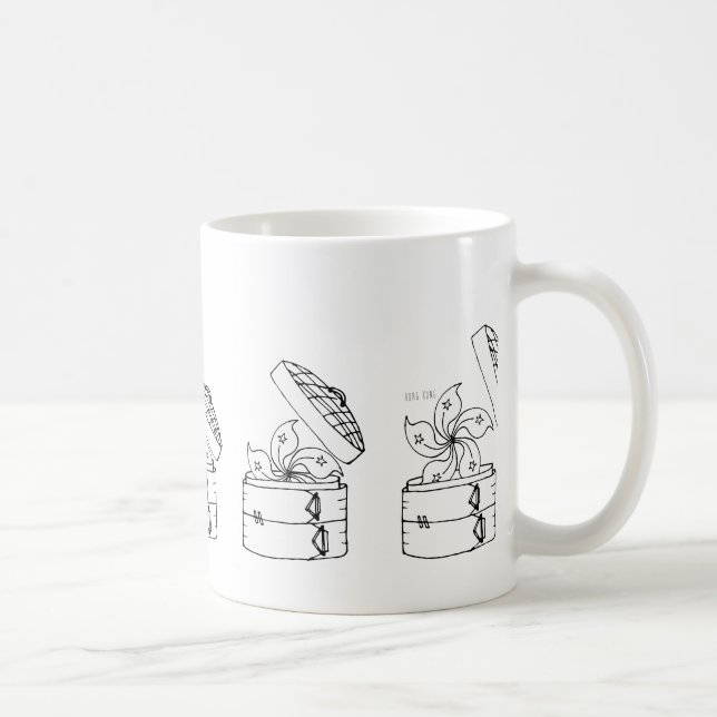 Taza De Café Cesta de la bandera x Dim Sum de Hong Kong (Derecha)