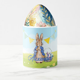 Taza De Café Cesta de Pascua de conejo personalizada de cuento