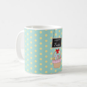 Taza De Café Cesta de Pascua y Huevos de Pascua