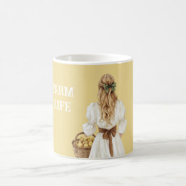 Taza De Café Cesta de pollitos rubios amarillos (pollos)