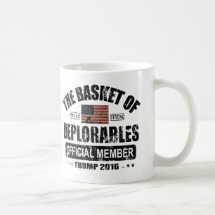 Taza De Café Cesta oficial del miembro de Deplorables