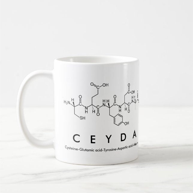 Taza De Café Ceyda peptide nombre mug (Izquierda)