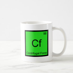 Taza De Café Cf - Fuerza Centrífuga Química Símbolo del Element