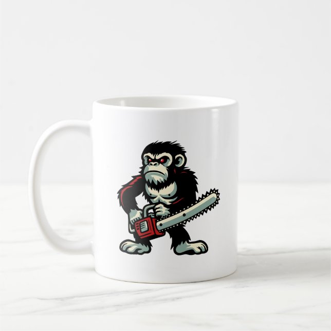 Taza De Café Chainsaw Chimp (Izquierda)