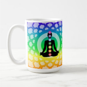 Taza De Café Chakra arcoiris Yoga Classic Mug - Geometría sagra