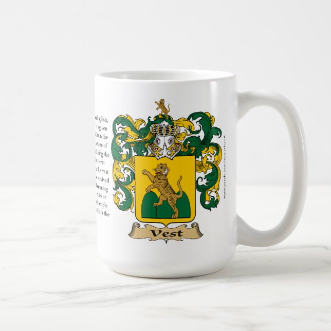 Taza De Café Chaleco, el origen, el significado y el escudo (Derecha)