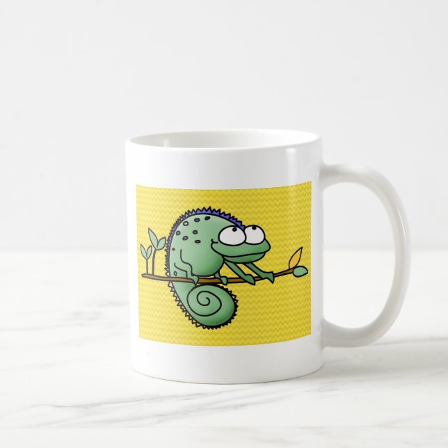 Taza De Café Chameleon Cute Funny (Derecha)