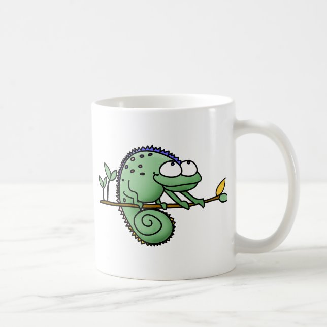 Taza De Café Chameleon Cute Funny (Derecha)