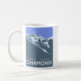 Taza De Café Chamonix, Mont-Blanc, de dibujos digitales, recuer