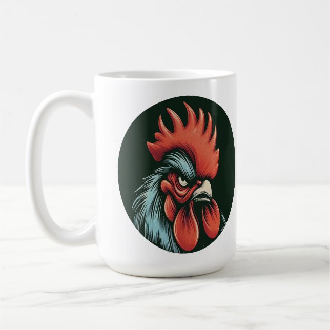 Taza De Café "Champ the Grumpy Rooster" Mug (Izquierda)