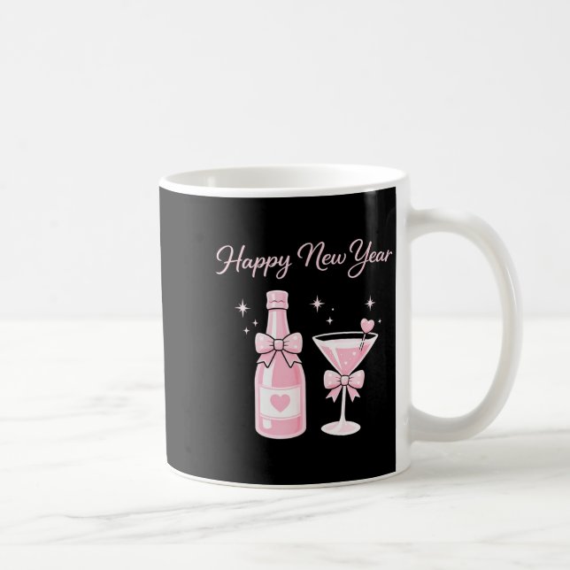 Taza De Café Champagne Swea Martini Coquette Happy New Year Par (Derecha)