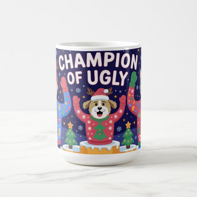 Taza De Café Champion of Ugly Christmas Sweater  (Centro)