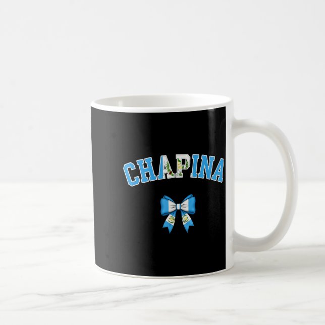 Taza De Café Chana Guatemalan Women Coquette Bow Guatemala Flag (Derecha)