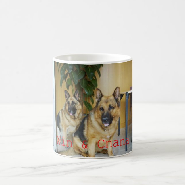 Taza De Café Chana & Win Tow Lovely German Shepherd Dogs (Centro)