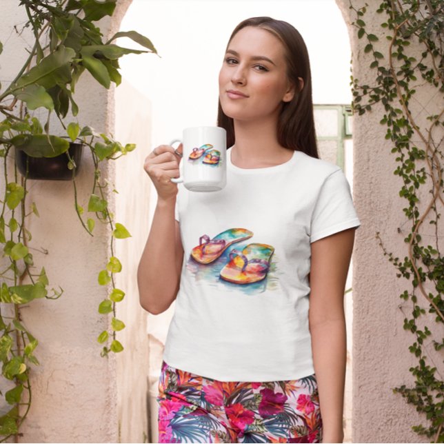 Taza De Café Chanclas Arcoíris (Subido por el creador)